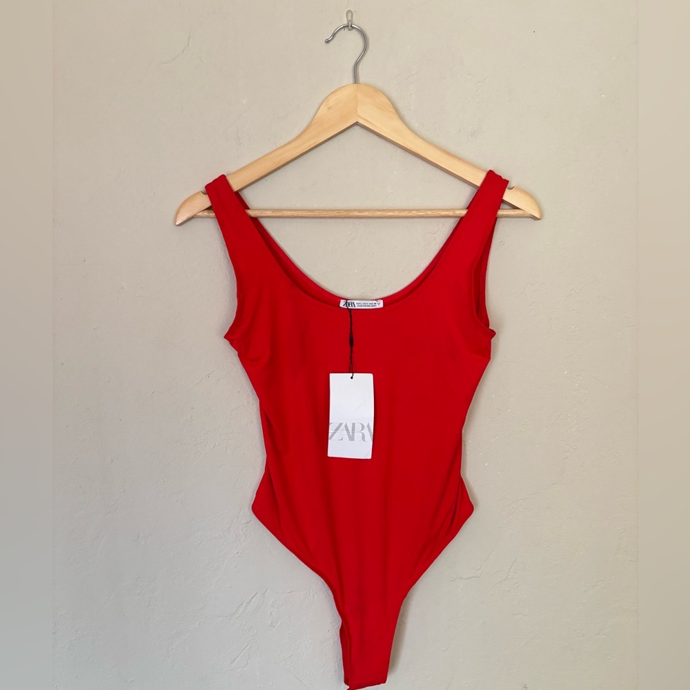 Zara Red Bodysuit